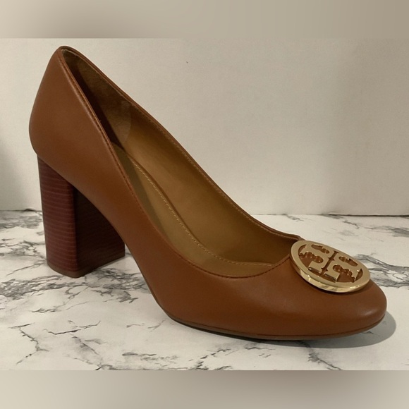Tory Burch Shoes - TORY BURCH Benton 2 85MM Pump/Calf Leather. Color: Royal Tan Women’s Sz 9.5 NWB